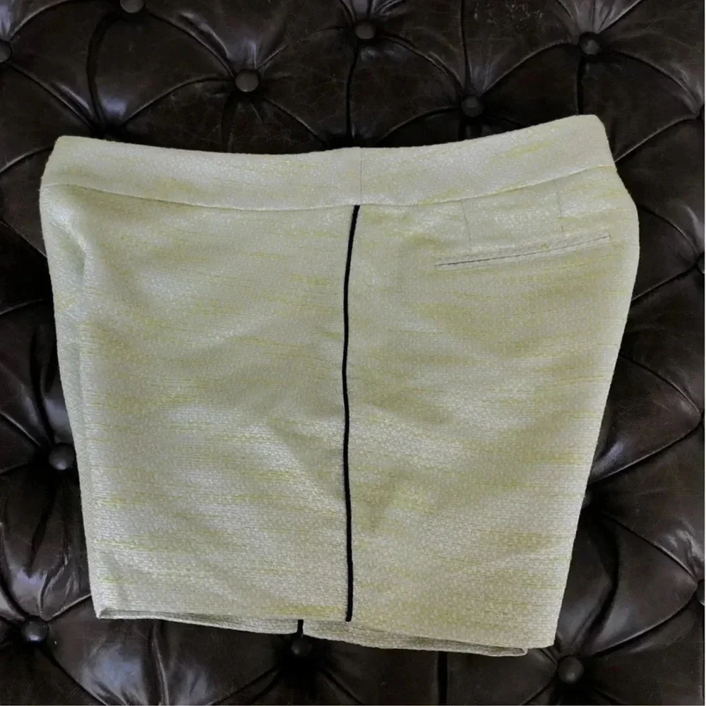 NWT Sail to Sable Limeade Tweed Shorts Resort15-8L metallic pinstripe piping - Picture 9 of 11